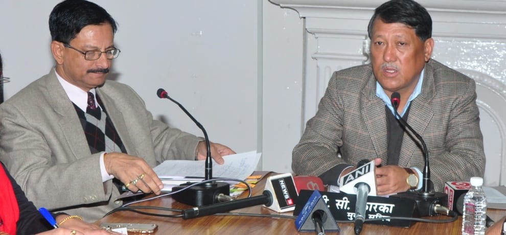 DGP Sanjay Kumar and Chief Secretary VC Pharka Press Conference over Drug Trade in Himachal Pradesh