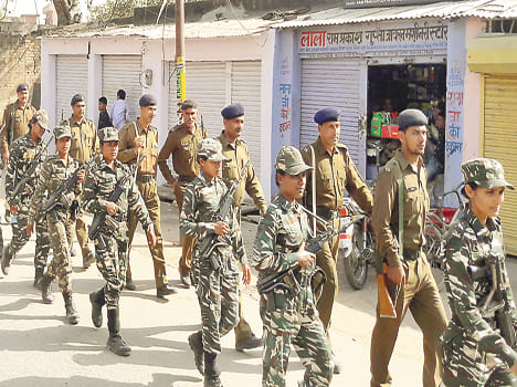 Route march across the district, the disturbances spread action