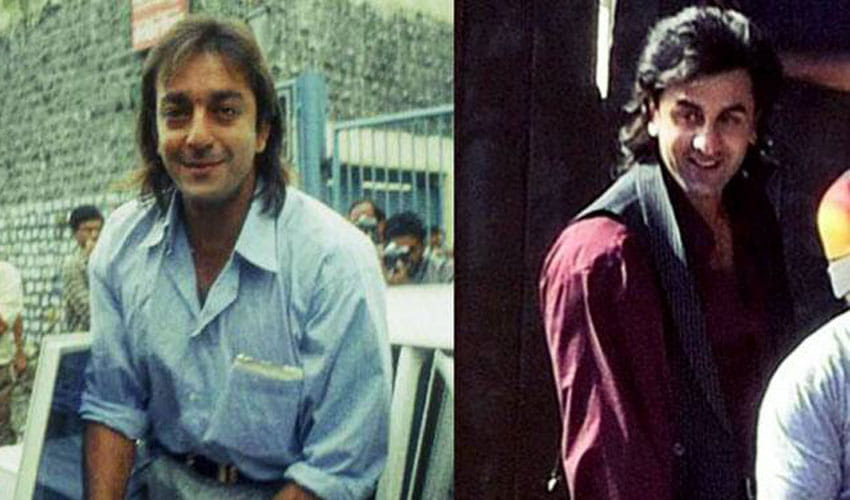 new look of ranbir kapoor for sanjay dutt biopic role