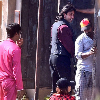 new look of ranbir kapoor for sanjay dutt biopic role