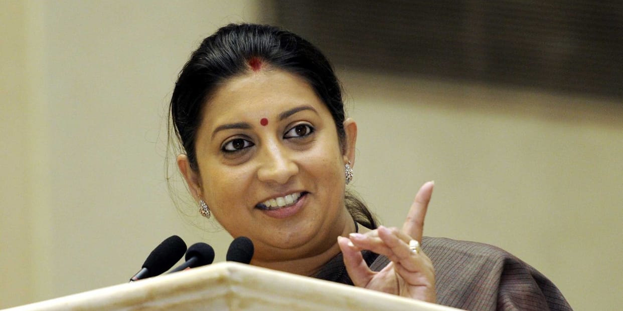 smriti irani public meeting in banda 