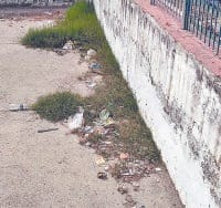 Railway station premises, dirt, people who do not believe, Kurukshetra