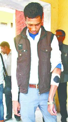 Bareilly College students kick-punches and then moved between the belt