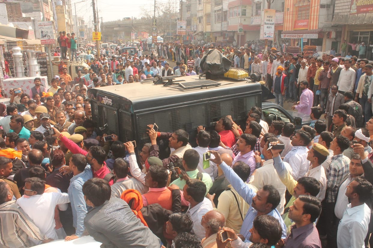 Police appeared helpless indignation