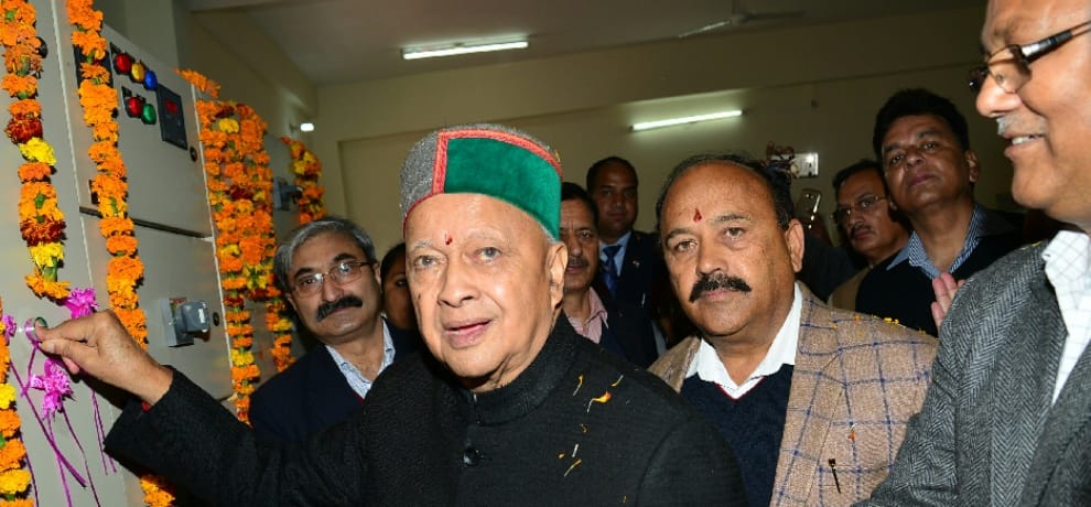 cm virbhadra singh on a visit to paonta sahib sirmour