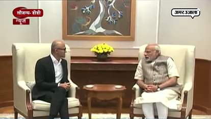 Microsoft CEO Satya nadela met PM Narendra Modi
