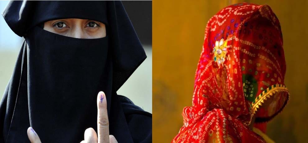 women wear burqa and veil will not cast Vote