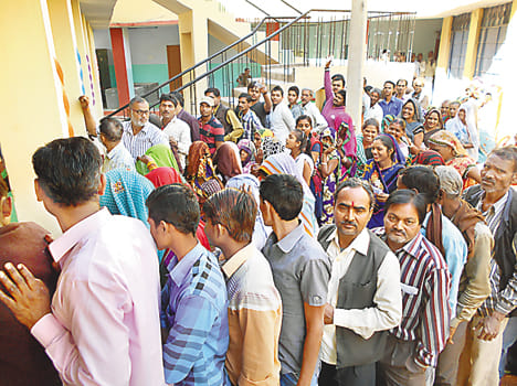 65 and 66 per cent voting in Mahoba Charkhari