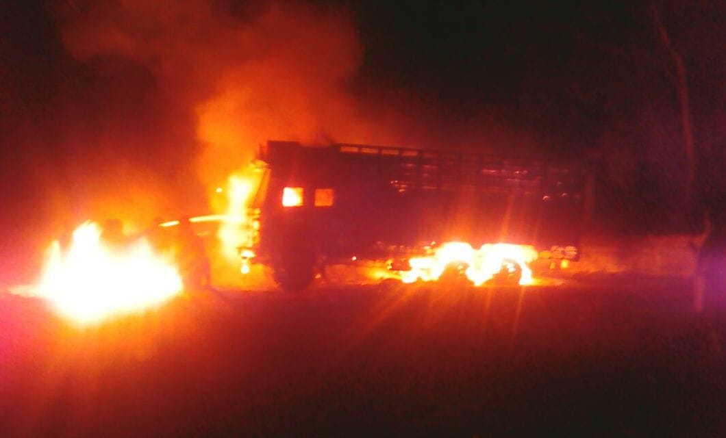 The village reached forest fire