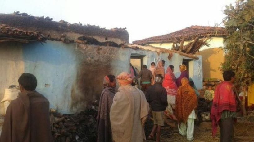dalit women were set on fire in their home