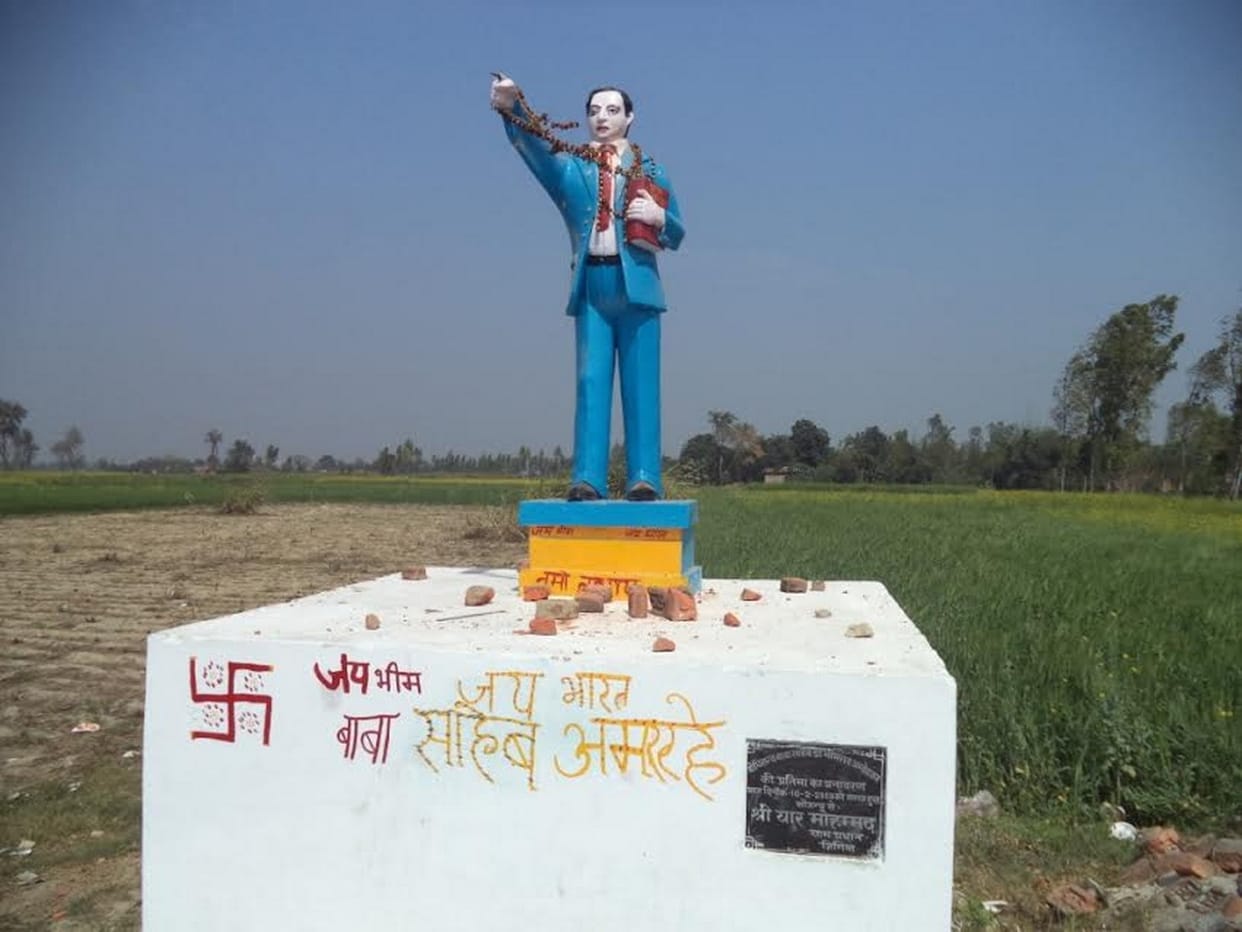    Ambedkar's statue damaged