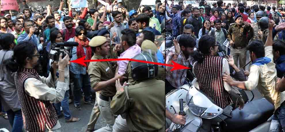 those students who beaten journalists in ramjas college will be identified and suspended says cp