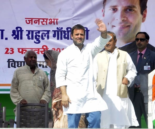 rahul gandhi in amethi for campaign.