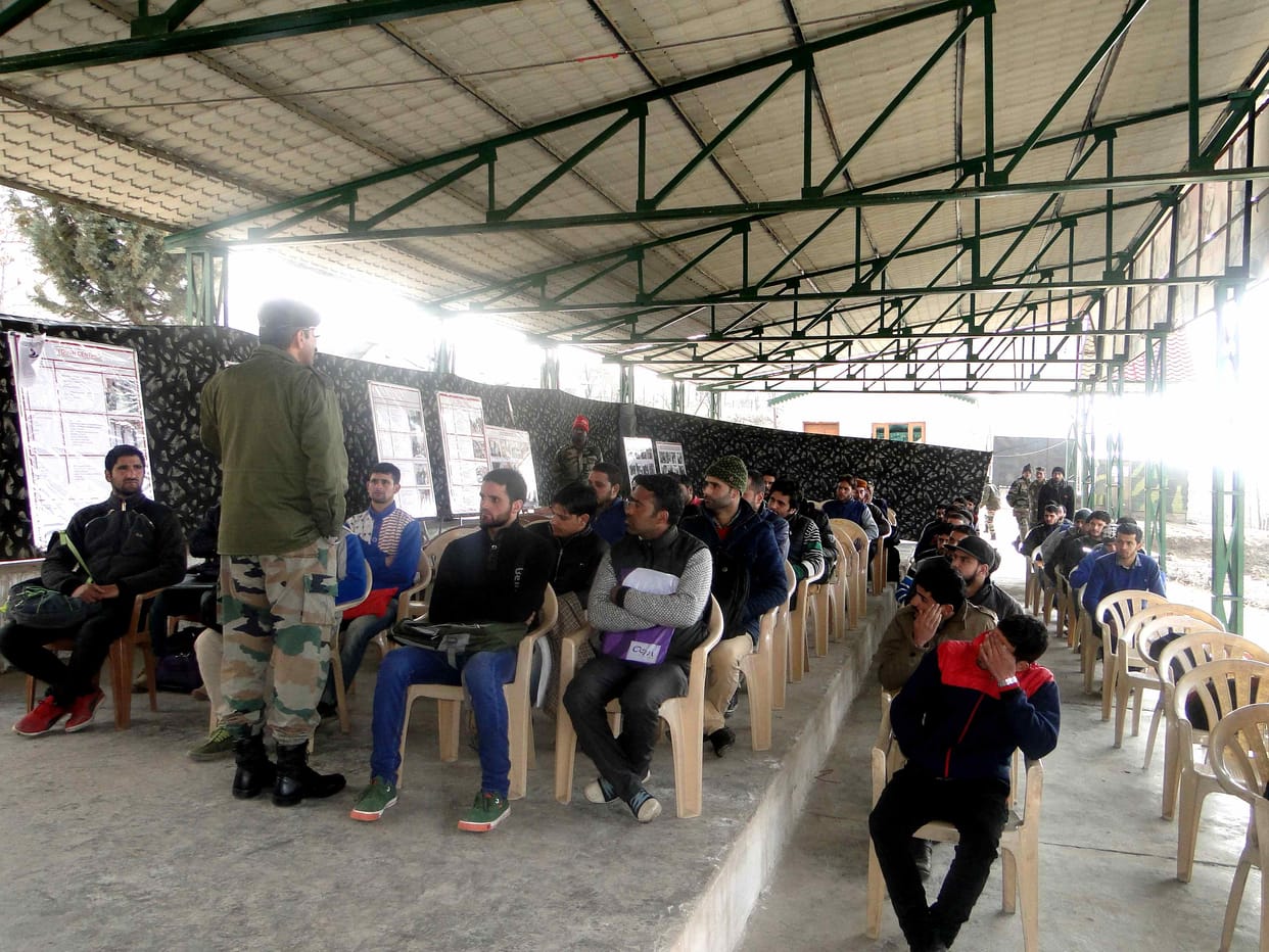 army making support to the youth of kashmir valley