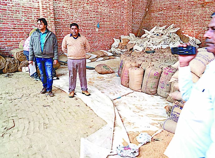 Government grain warehouse full of illegal catch