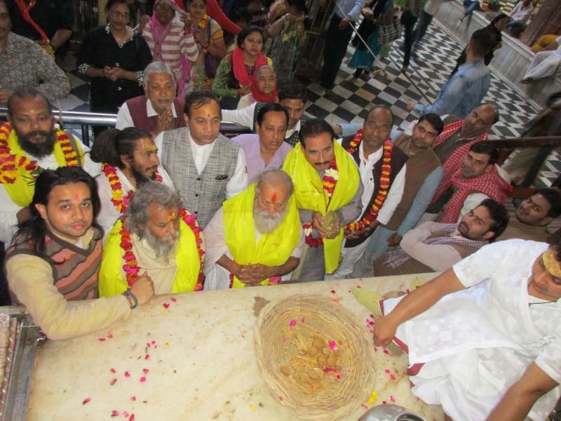 pankaj modi visited banke bihari temple
