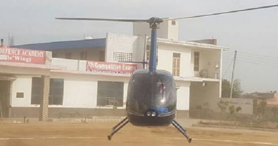 unique marriage vaya helicopter, groom engineer tarun gothwal give big surprise to bride bhumika