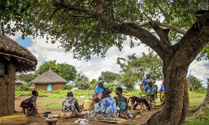 women in tanzania village marry to each other.