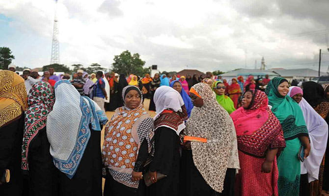 women in tanzania village marry to each other.
