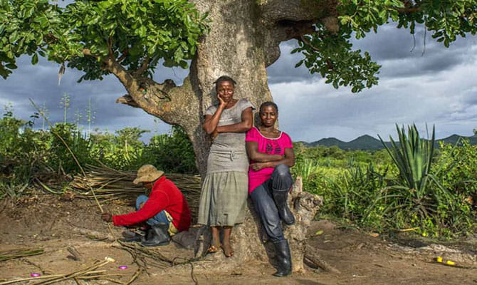 women in tanzania village marry to each other.
