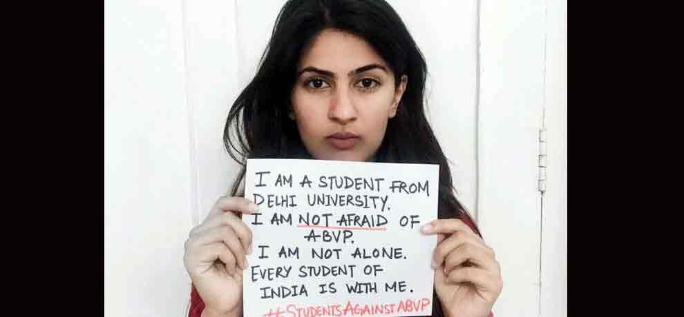 daughter of kargil martyr gurmehar kaur gets rape threats after her social media campaign gets viral
