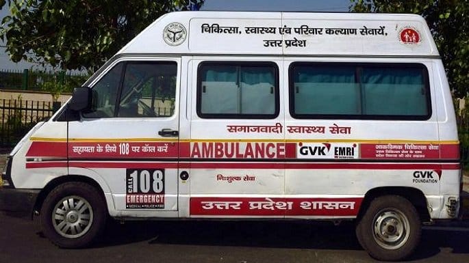 up chief election office orders to cover  samajwadi word from samajwadi ambulance