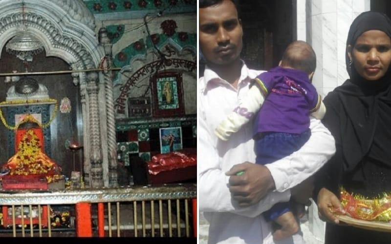 muslim family did annaprashan ceremony in a temple