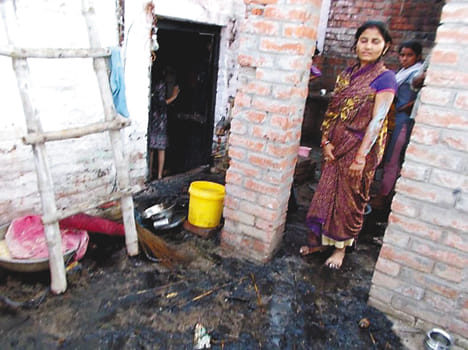 Fire erupted from the gas cylinder