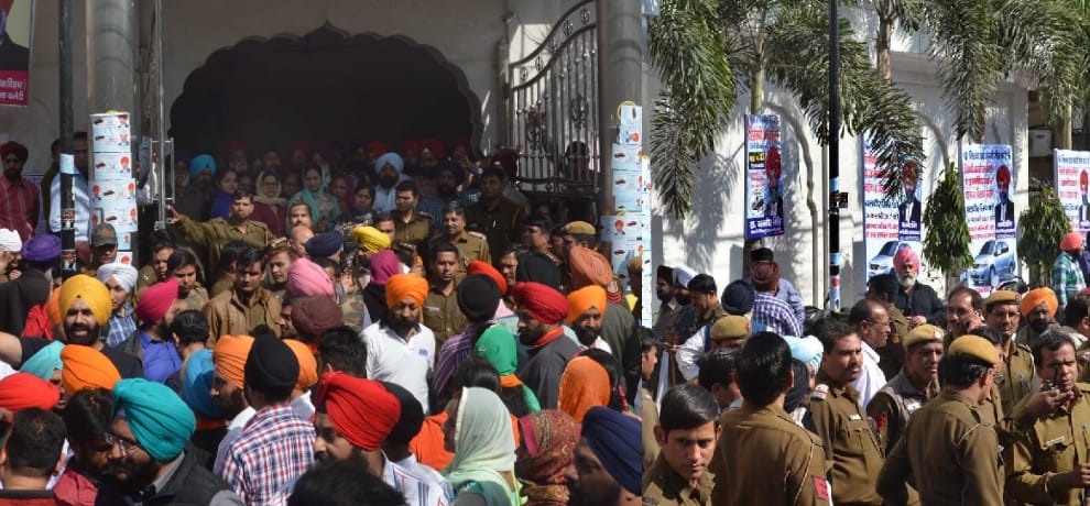 illegal alcohol seized from delhi gurudwara campus, people create furor