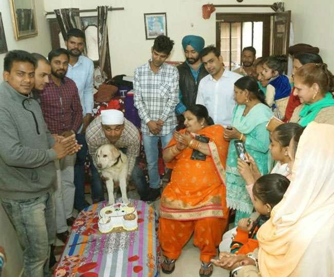 pet dog birthday celebration party at ludhiana on doctor darshan singh house