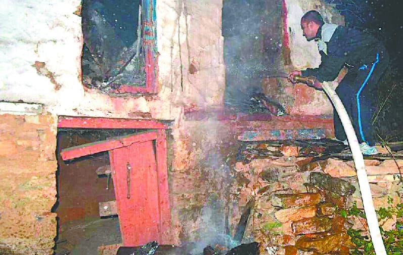 Fltonian burning two-storey house in the village