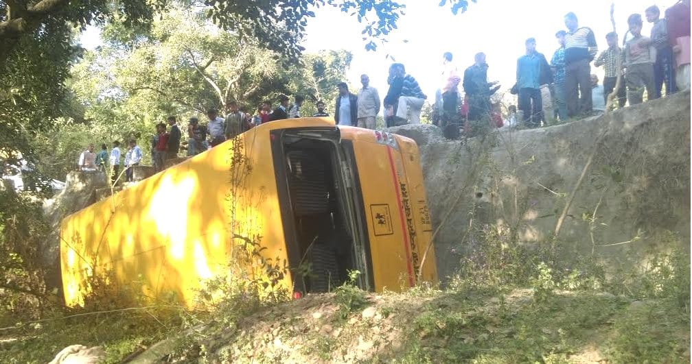 School Bus Accident at Hamirpur, 25 children Injured.
