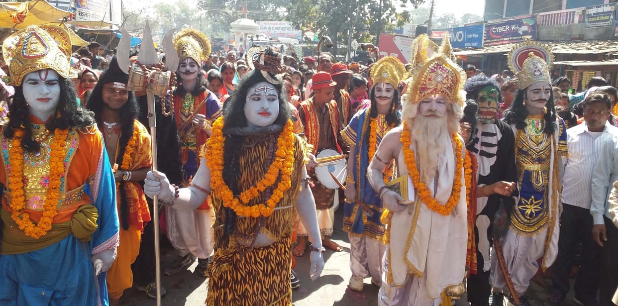Shivaratri Shiva went out on procession