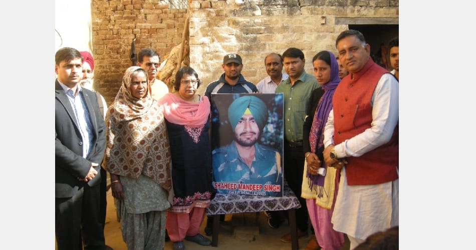 martyr mandeep singh family got promised compensation