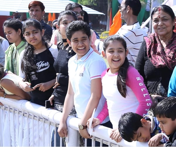 cycle stunts in race course in Lucknow.