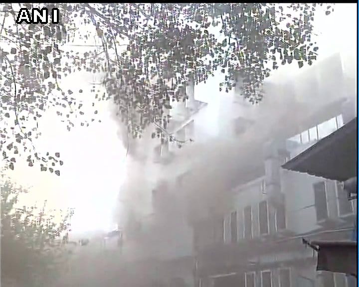 Fire at the Times of India building in Delhi