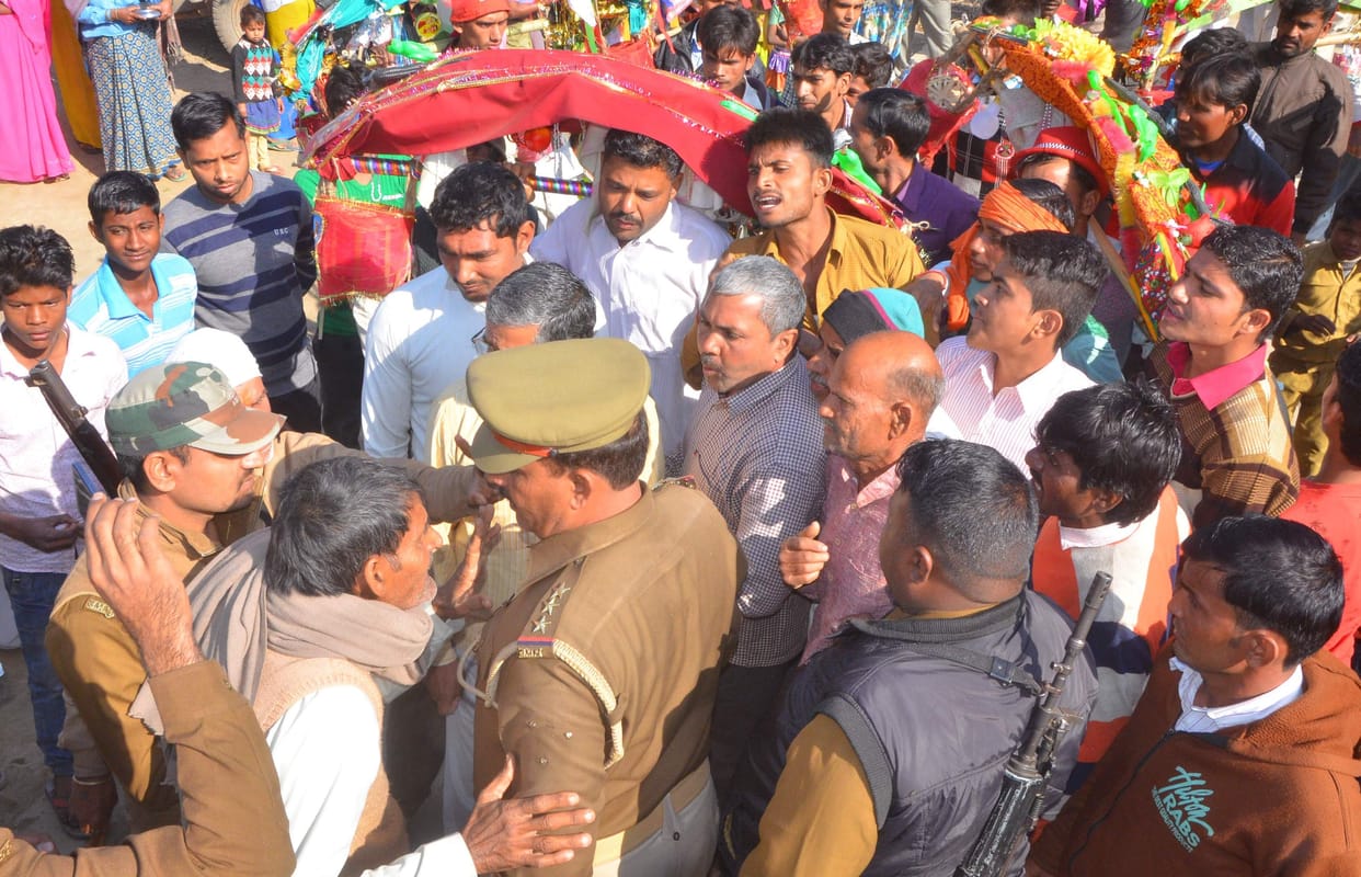 people became angry in sambhal