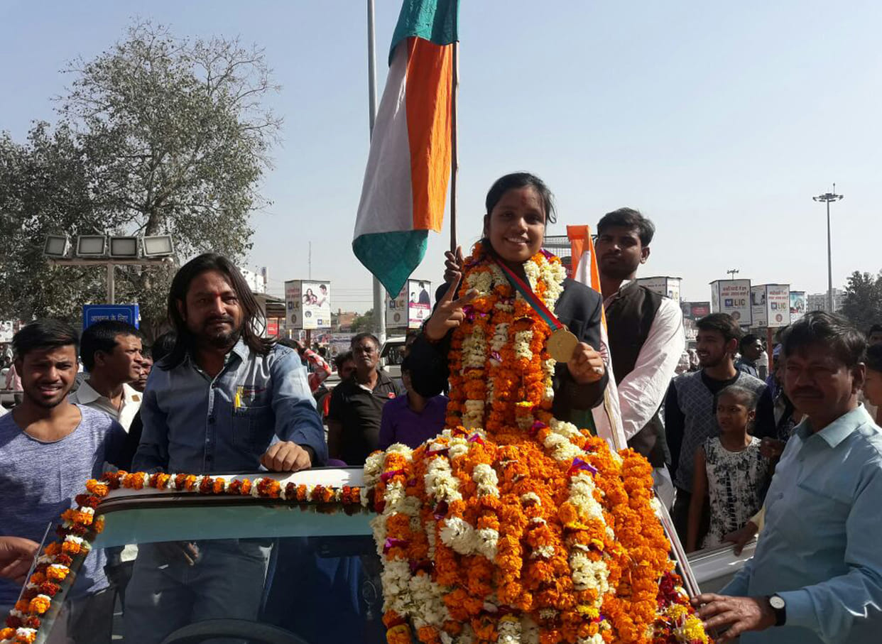 rollball world cup winner team member sunita gupta return home