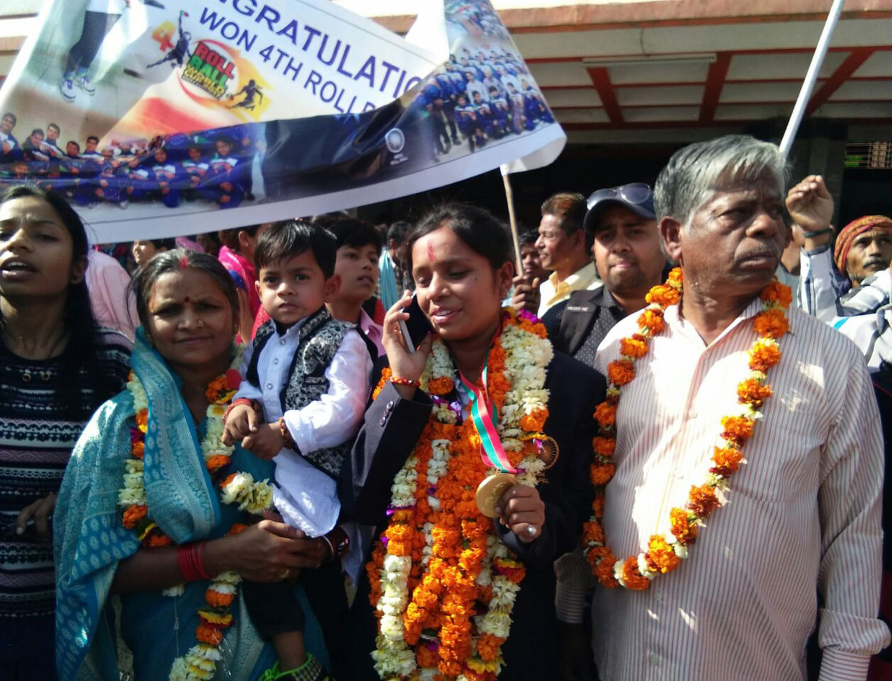 rollball world cup winner team member sunita gupta return home