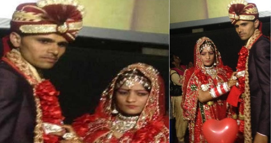 unique wedding in movie theatre without band baja and dowry during gurmeet ram rahim movie show