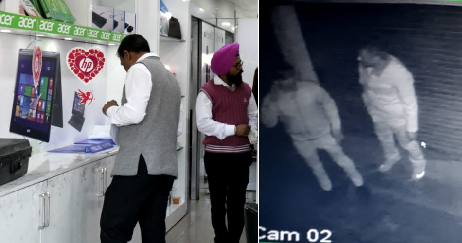theft of 1 million rupees computer in showroom, chandigarh crime