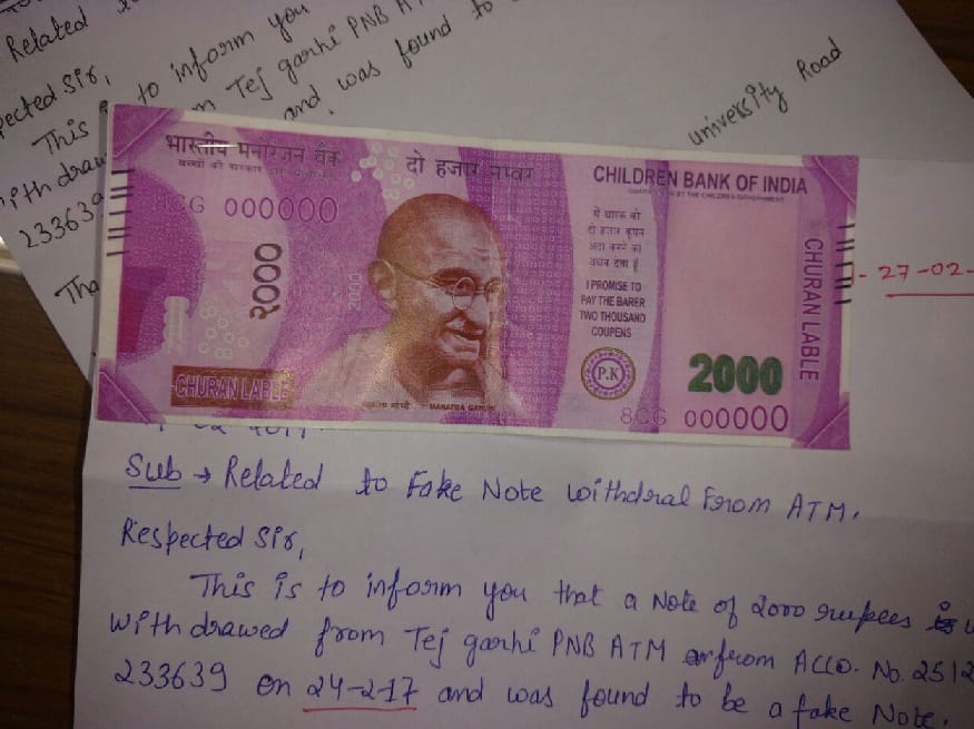 careful ! ATMs are out of the city counterfeit notes