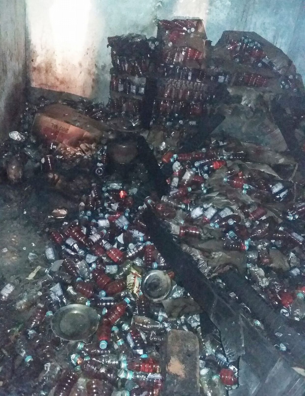 Alcohol fire.