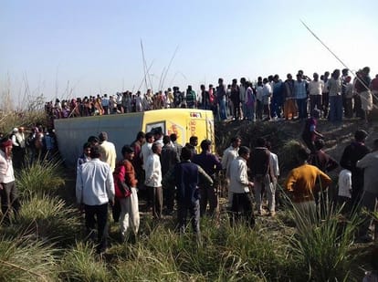 bus accident in kanpur dehat