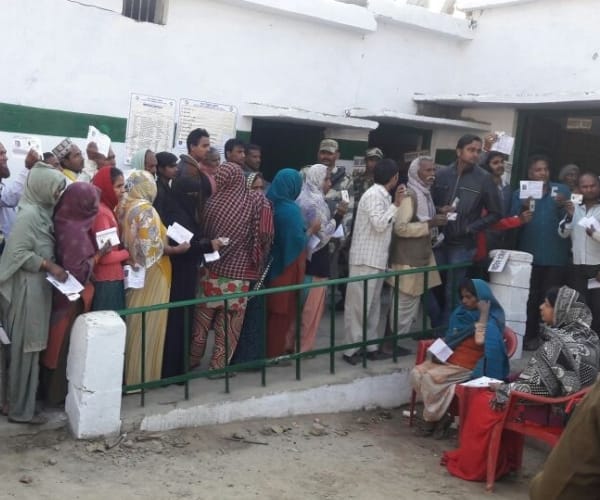 voting for fifth phase poll in uttar pradesh.