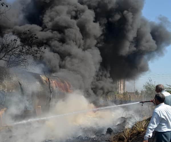 fire in a factory in Lucknow.