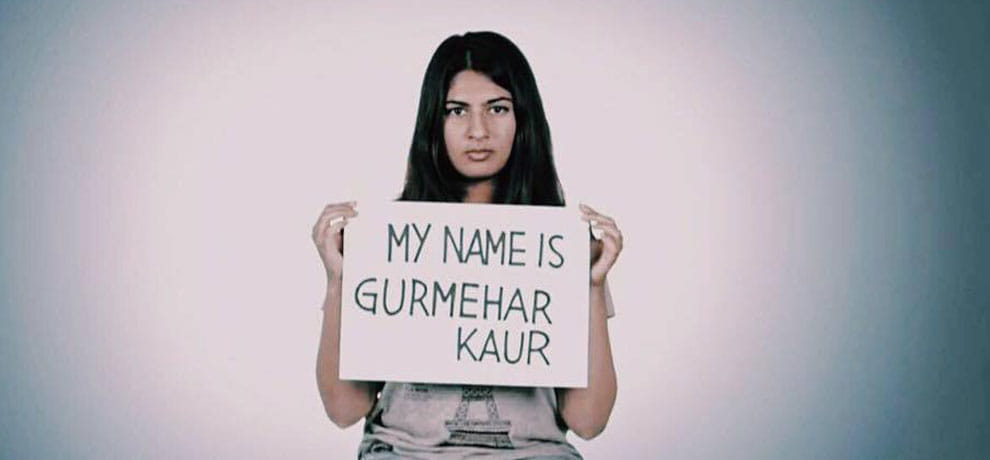 Gurmehr opposed ABVP, said stones were not pelted on umer khalid