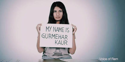 rahul gandhi came with Gurmehr singh , over seven million users shared the message