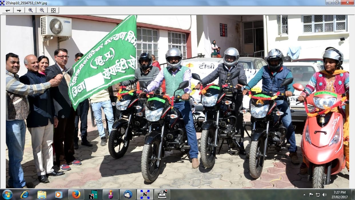 Now the Tb health checkup person reach at motercycle