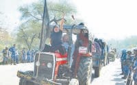 Not with us, we are not with him, Malik, protest, black day, jind